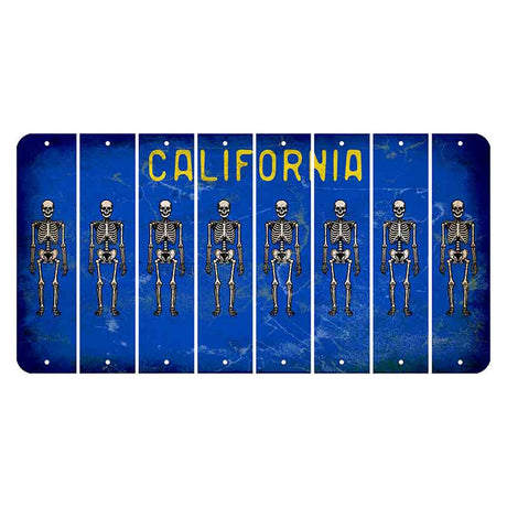 California Blue Cut License Plate Strips (Set of 8)