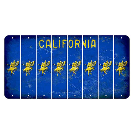 California Blue Cut License Plate Strips (Set of 8)