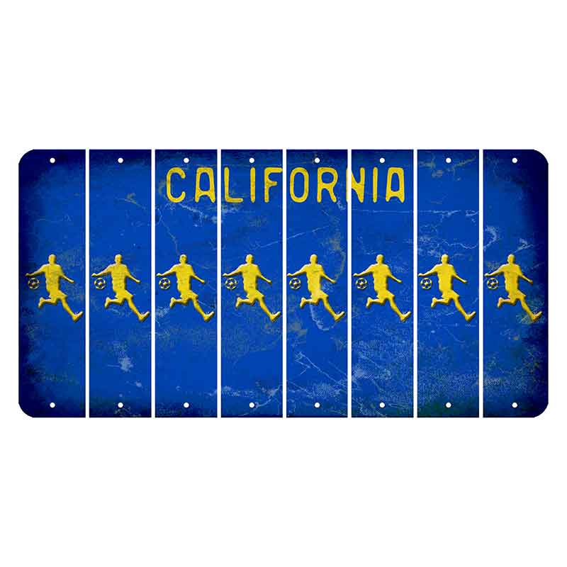 California Blue Cut License Plate Strips (Set of 8)