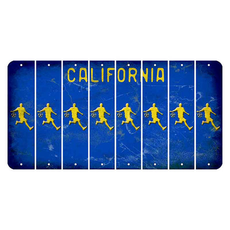 California Blue Cut License Plate Strips (Set of 8)