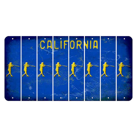 California Blue Cut License Plate Strips (Set of 8)