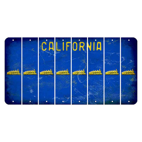 California Blue Cut License Plate Strips (Set of 8)