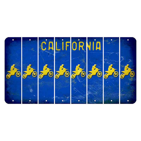 California Blue Cut License Plate Strips (Set of 8)