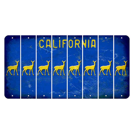 California Blue Cut License Plate Strips (Set of 8)