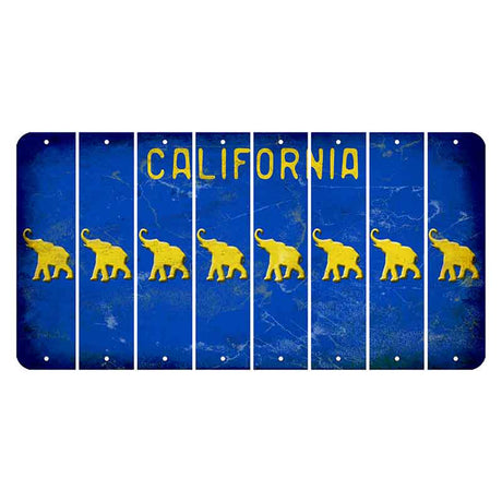 California Blue Cut License Plate Strips (Set of 8)