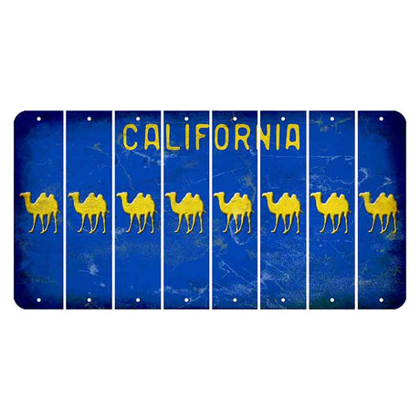 California Blue Cut License Plate Strips (Set of 8)