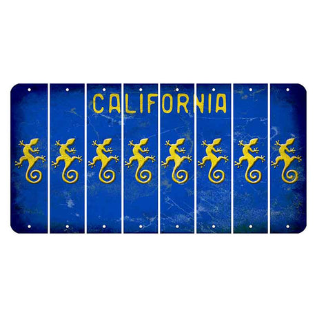 California Blue Cut License Plate Strips (Set of 8)