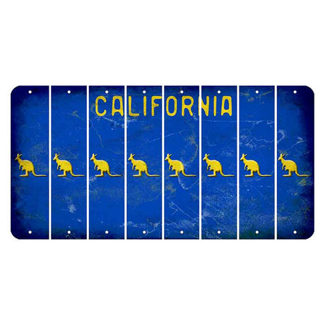 California Blue Cut License Plate Strips (Set of 8)