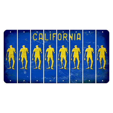 California Blue Cut License Plate Strips (Set of 8)