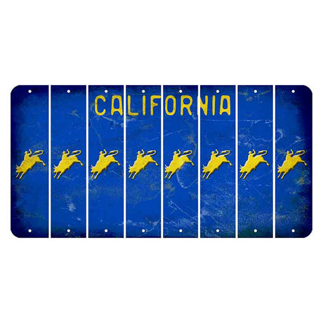 California Blue Cut License Plate Strips (Set of 8)