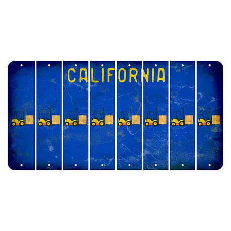 California Blue Cut License Plate Strips (Set of 8)