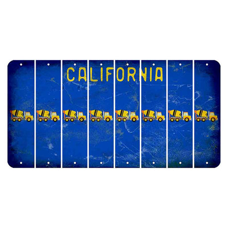 California Blue Cut License Plate Strips (Set of 8)