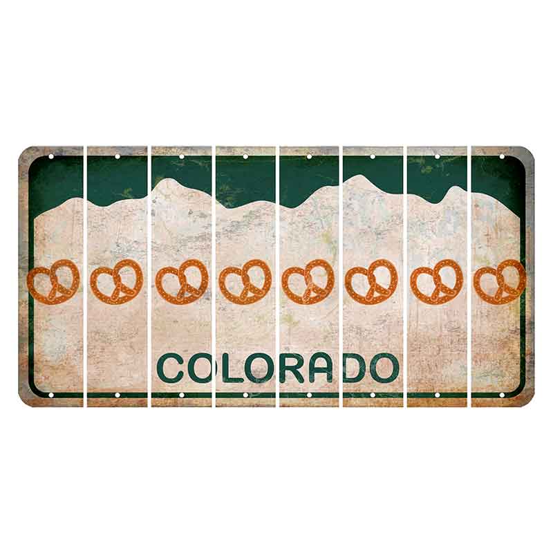 Colorado White|Green Mountains Cut License Plate Strips (Set of 8) Praying Hands