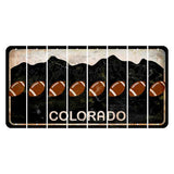 Colorado Black|White Mountains Cut License Plate Strips (Set of 8)