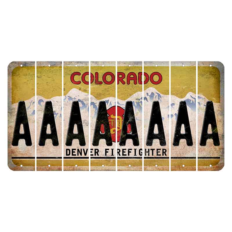 Colorado Denver Firefighter Cut License Plate Strips (Set of 8)