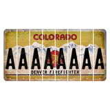 Colorado Denver Firefighter Cut License Plate Strips (Set of 8)