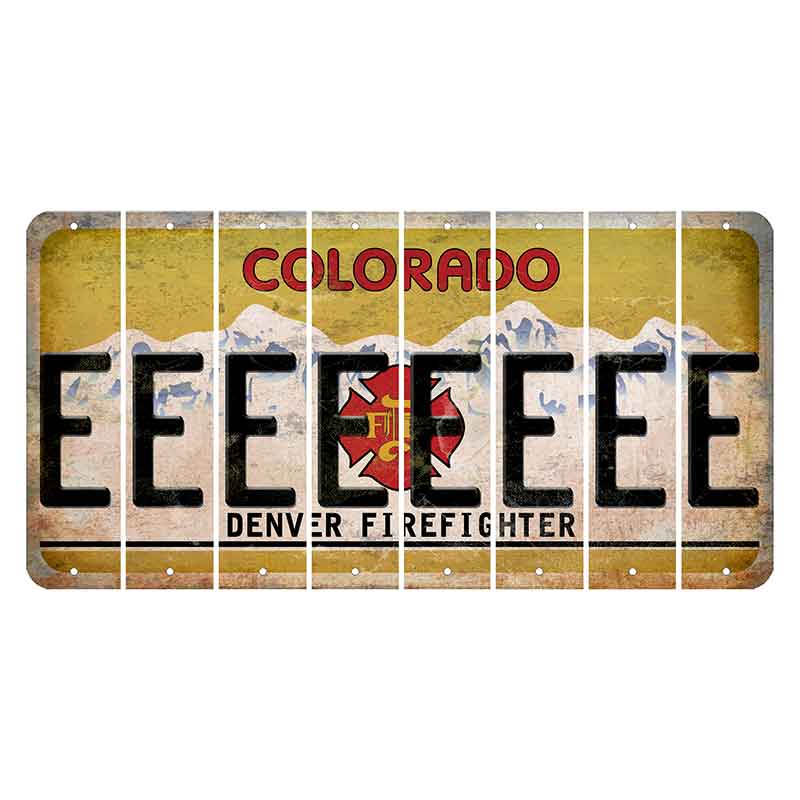 Colorado Denver Firefighter Cut License Plate Strips (Set of 8)