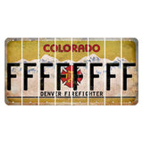 Colorado Denver Firefighter Cut License Plate Strips (Set of 8)