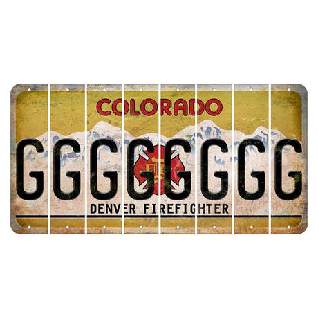 Colorado Denver Firefighter Cut License Plate Strips (Set of 8)