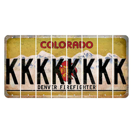 Colorado Denver Firefighter Cut License Plate Strips (Set of 8)