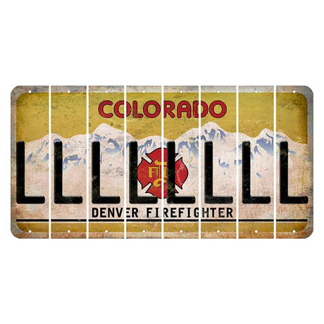 Colorado Denver Firefighter Cut License Plate Strips (Set of 8)