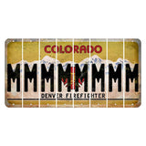 Colorado Denver Firefighter Cut License Plate Strips (Set of 8)