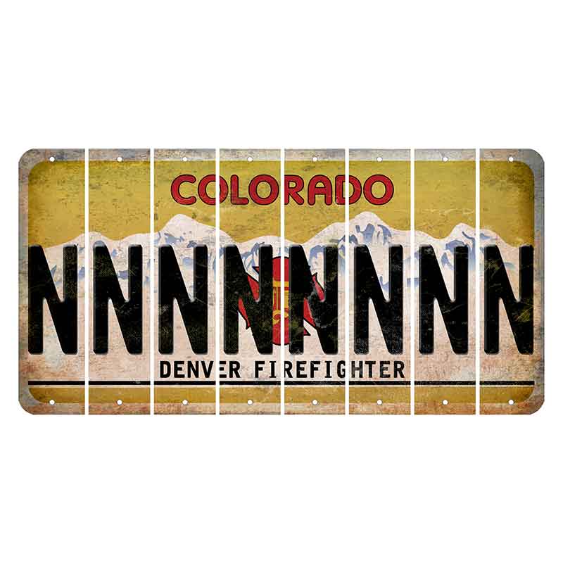 Colorado Denver Firefighter Cut License Plate Strips (Set of 8)