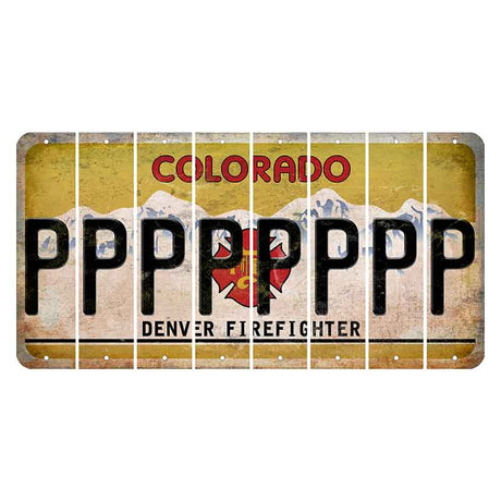 Colorado Denver Firefighter Cut License Plate Strips (Set of 8)