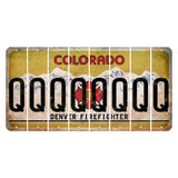 Colorado Denver Firefighter Cut License Plate Strips (Set of 8)