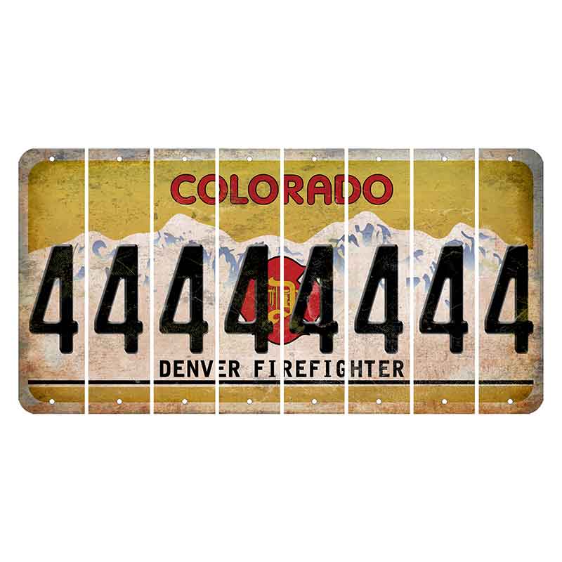 Colorado Denver Firefighter Cut License Plate Strips (Set of 8)