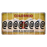 Colorado Denver Firefighter Cut License Plate Strips (Set of 8)