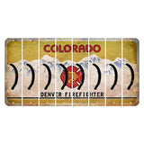 Colorado Denver Firefighter Cut License Plate Strips (Set of 8)