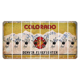 Colorado Denver Firefighter Cut License Plate Strips (Set of 8)