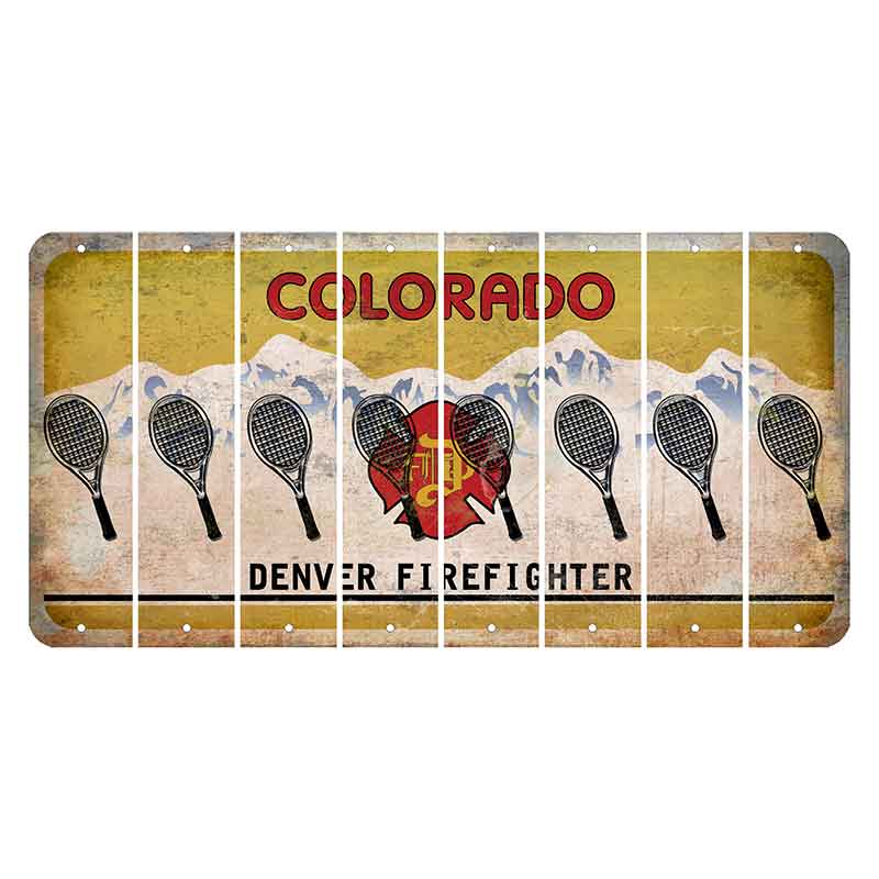 Colorado Denver Firefighter Cut License Plate Strips (Set of 8)