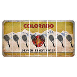 Colorado Denver Firefighter Cut License Plate Strips (Set of 8)