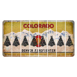 Colorado Denver Firefighter Cut License Plate Strips (Set of 8)