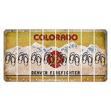 Colorado Denver Firefighter Cut License Plate Strips (Set of 8)