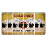 Colorado Denver Firefighter Cut License Plate Strips (Set of 8)