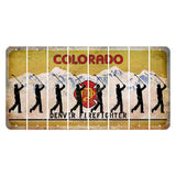 Colorado Denver Firefighter Cut License Plate Strips (Set of 8)