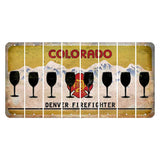 Colorado Denver Firefighter Cut License Plate Strips (Set of 8)