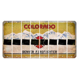 Colorado Denver Firefighter Cut License Plate Strips (Set of 8)