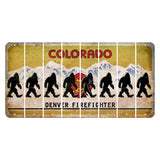 Colorado Denver Firefighter Cut License Plate Strips (Set of 8)