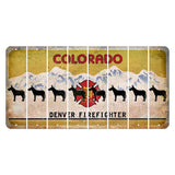 Colorado Denver Firefighter Cut License Plate Strips (Set of 8)