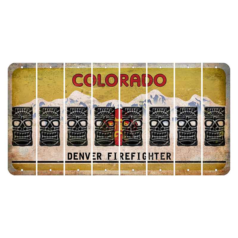 Colorado Denver Firefighter Cut License Plate Strips (Set of 8)