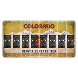 Colorado Denver Firefighter Cut License Plate Strips (Set of 8)