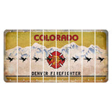 Colorado Denver Firefighter Cut License Plate Strips (Set of 8)