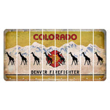 Colorado Denver Firefighter Cut License Plate Strips (Set of 8)