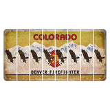 Colorado Denver Firefighter Cut License Plate Strips (Set of 8)