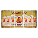 Colorado Denver Firefighter Cut License Plate Strips (Set of 8)