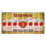 Colorado Denver Firefighter Cut License Plate Strips (Set of 8)